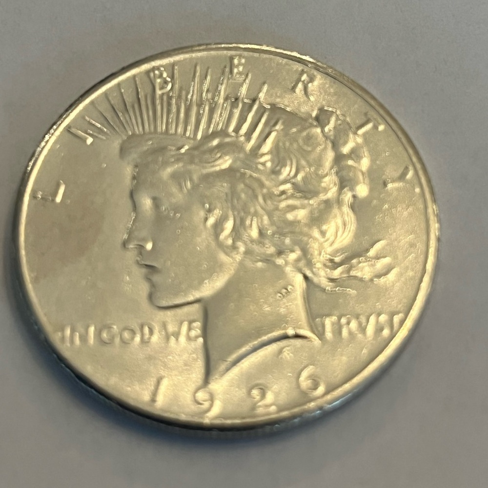 1926-S BU/AU Silver Peace Dollar - Picture 6 of 6